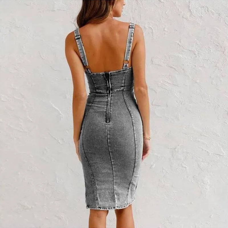 Mona | Denim-Camisole-Jurk