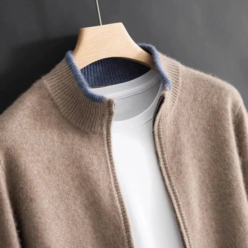 Aidan | Crown Cashmere Cardigan met Rits