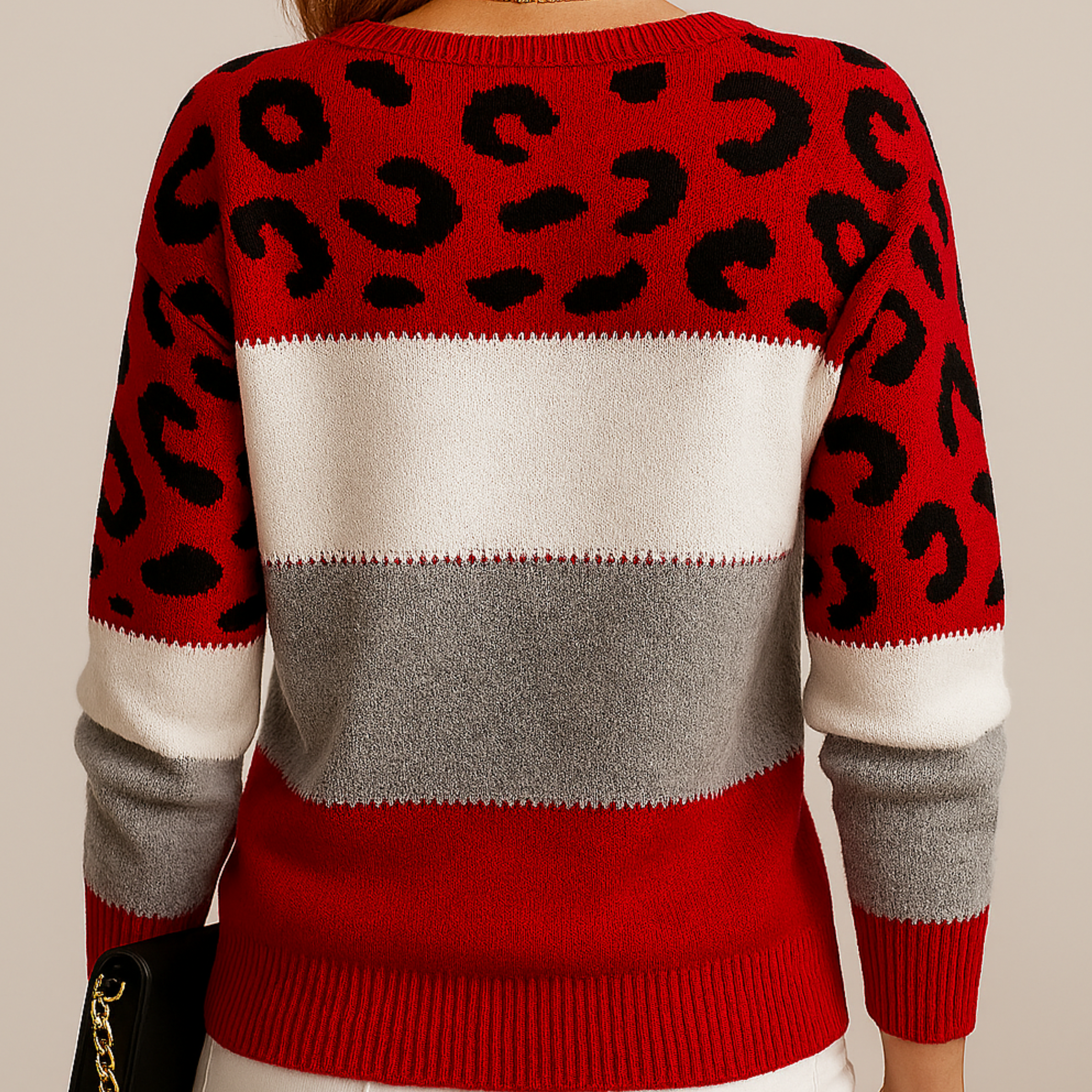 Charlene | Casual trui met luipaardprint
